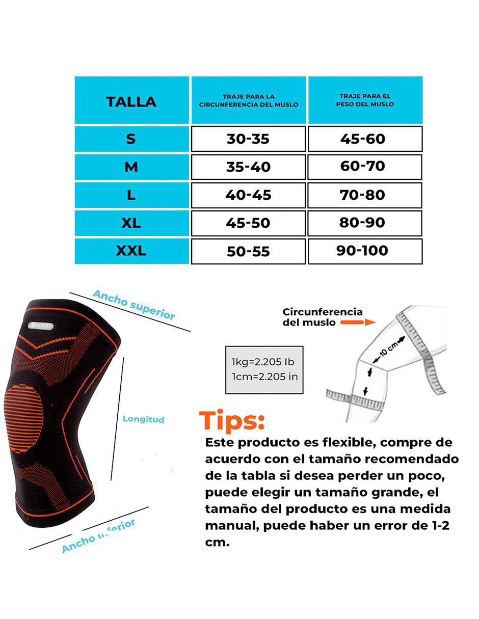 "rodillera" maxfit "de" poliéster