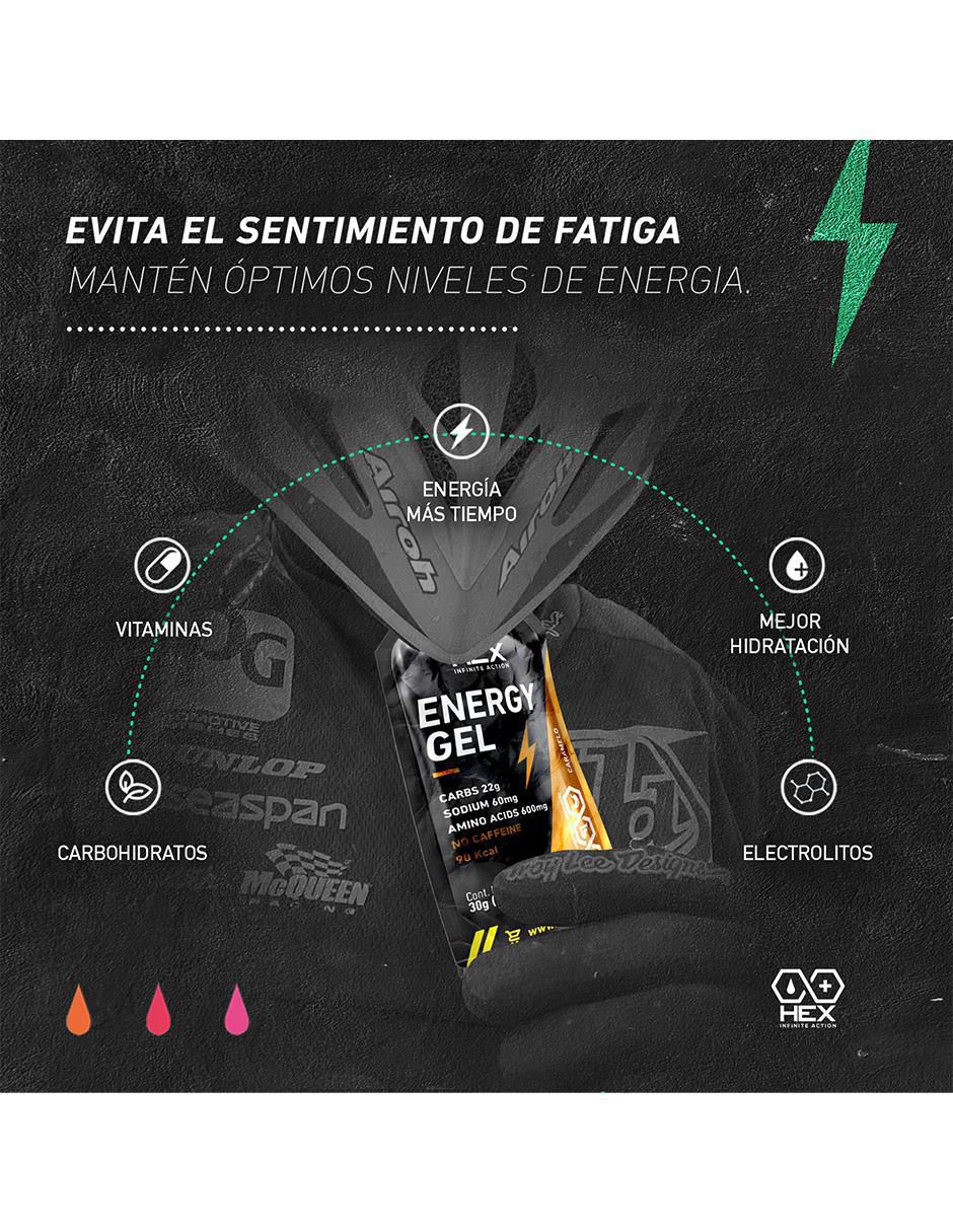 Energy Gel con aminoácidos, complejo b y sodio sabor caramelo