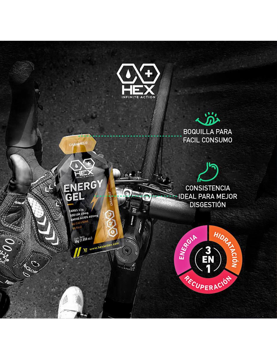 Energy Gel con aminoácidos, complejo b y sodio sabor caramelo