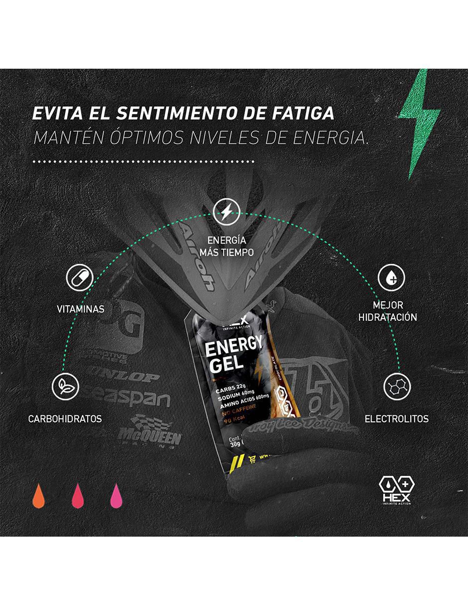 Energy Gel con aminoácidos, complejo b y sodio sabor chocolate