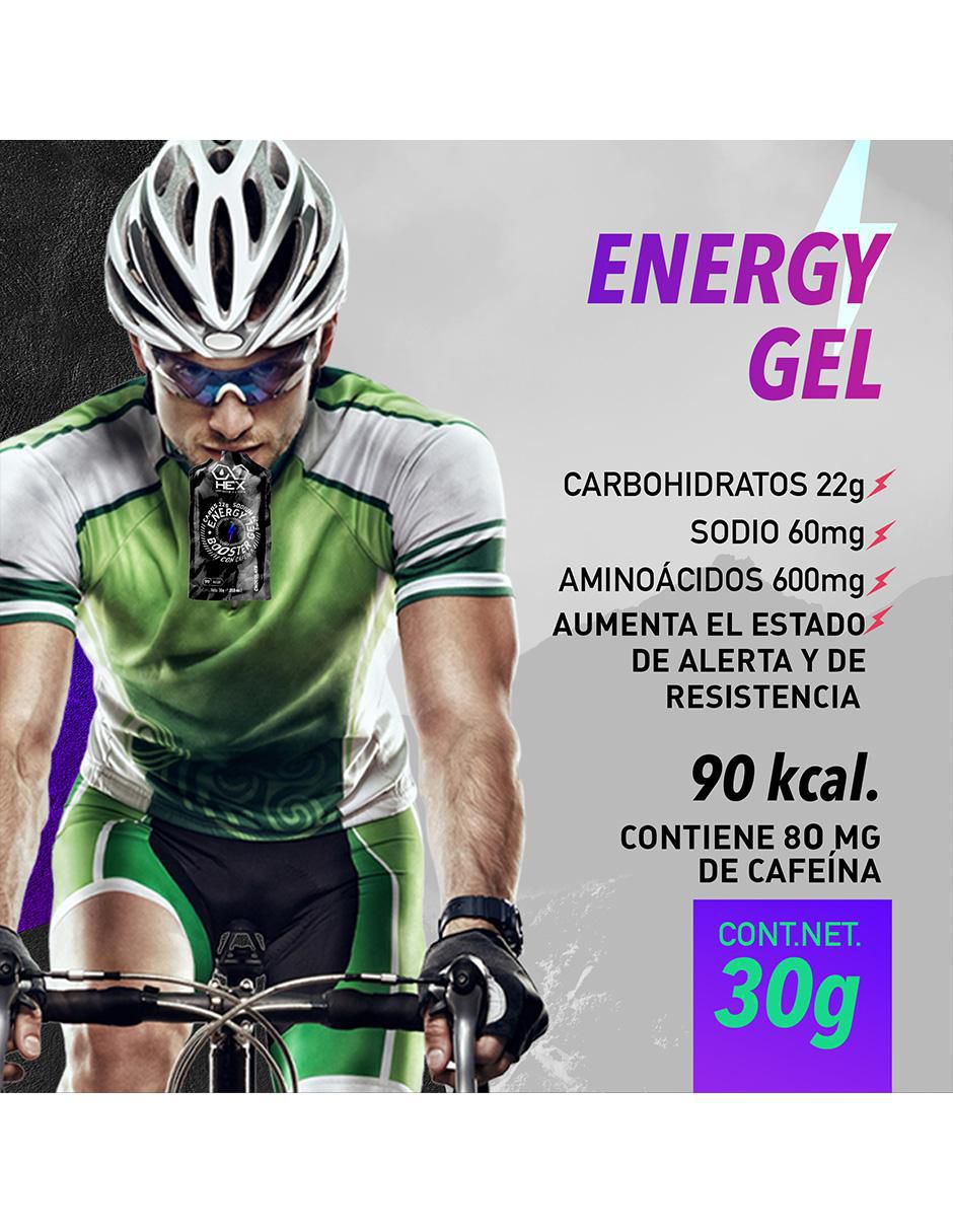 Energy Gel con Cafeina con aminoácidos, complejo b y sodio sabor zarzamora