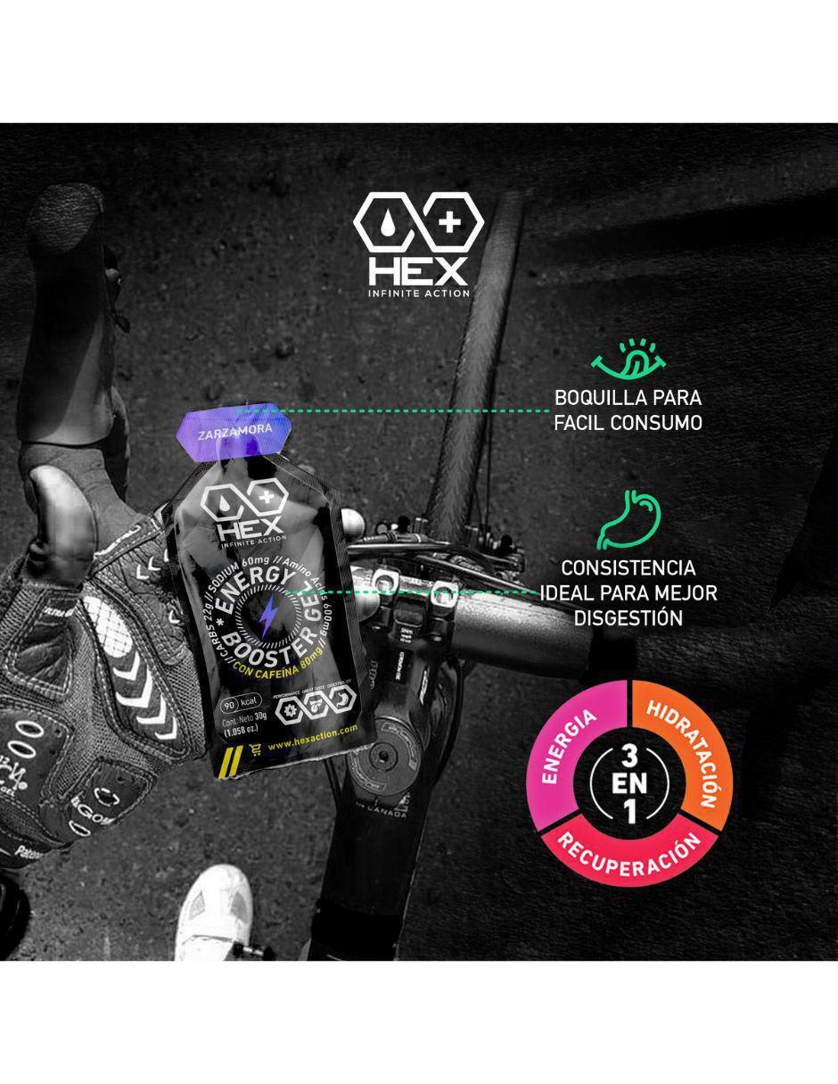 Energy Gel con Cafeina con aminoácidos, complejo b y sodio sabor zarzamora 5