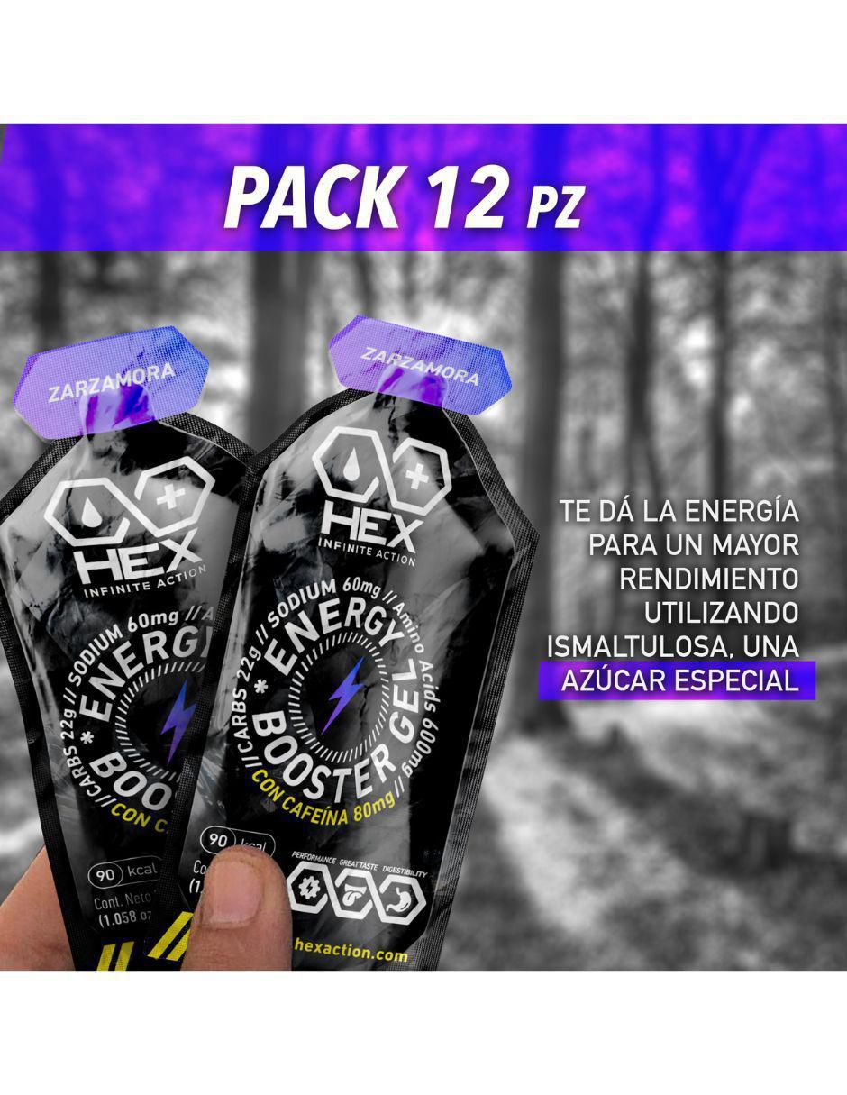 Energy Gel con Cafeina con aminoácidos, complejo b y sodio sabor zarzamora 7