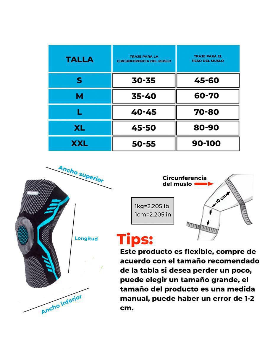 "rodillera" maxfit "de" poliéster