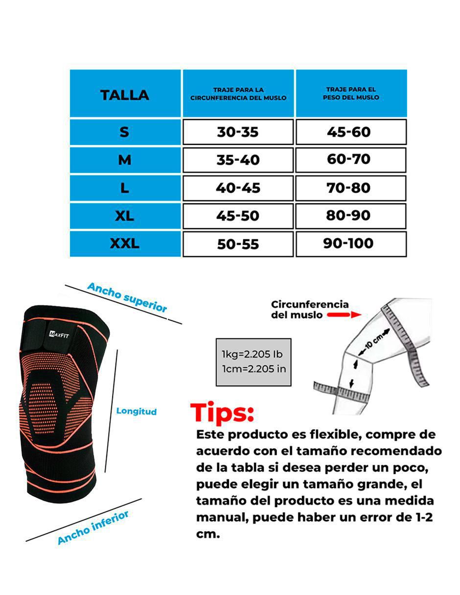 "rodillera" maxfit "de" poliéster
