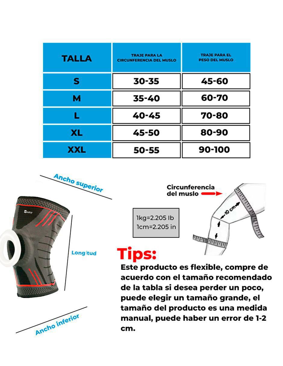 "rodillera" maxfit "de" poliéster