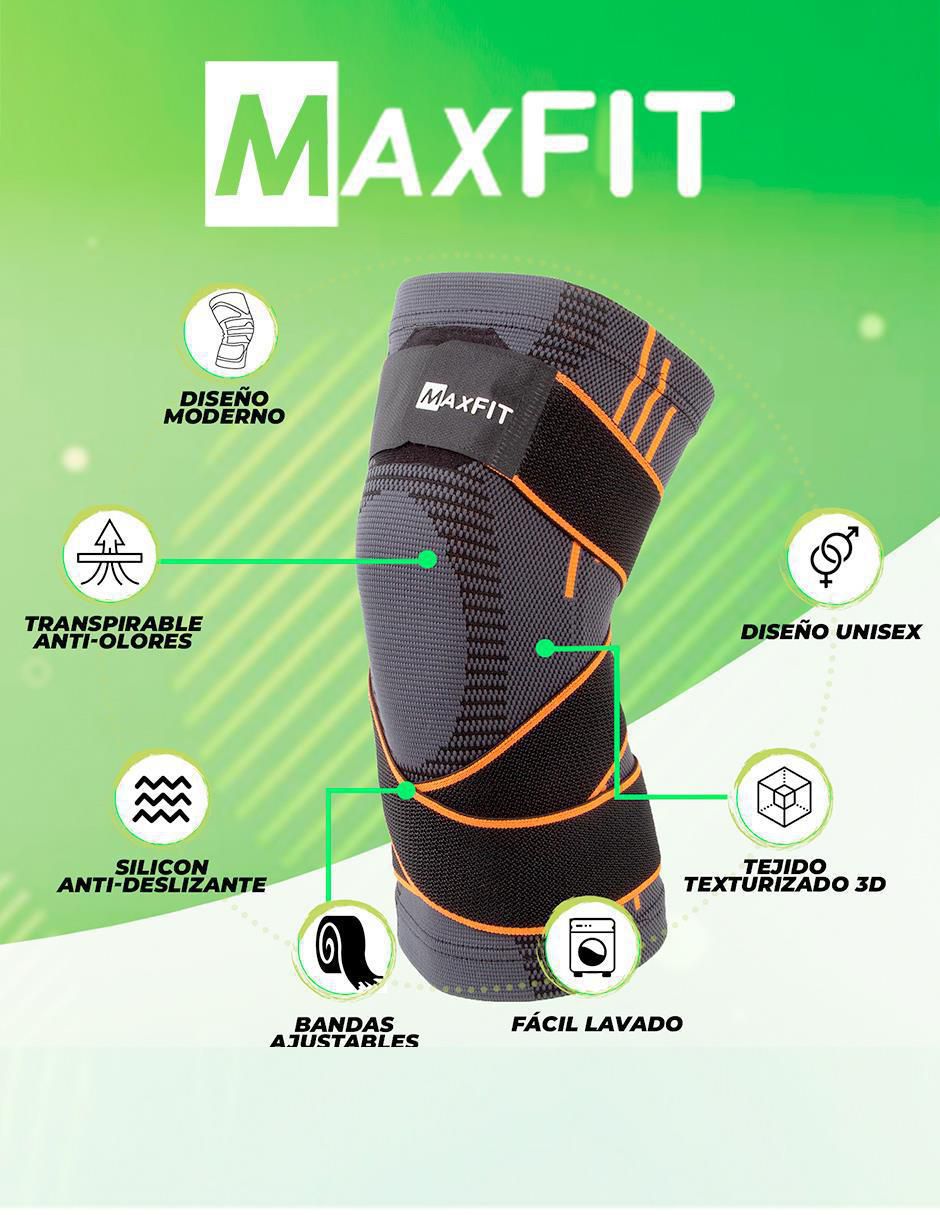"rodillera" maxfit "de" poliéster