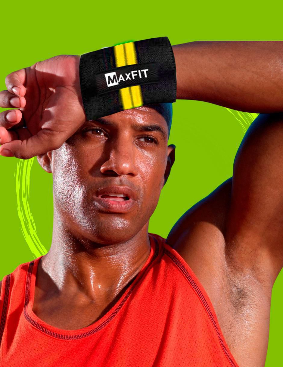 "muñequera deportiva" maxfit par de muñequera maxfit venda hw002
