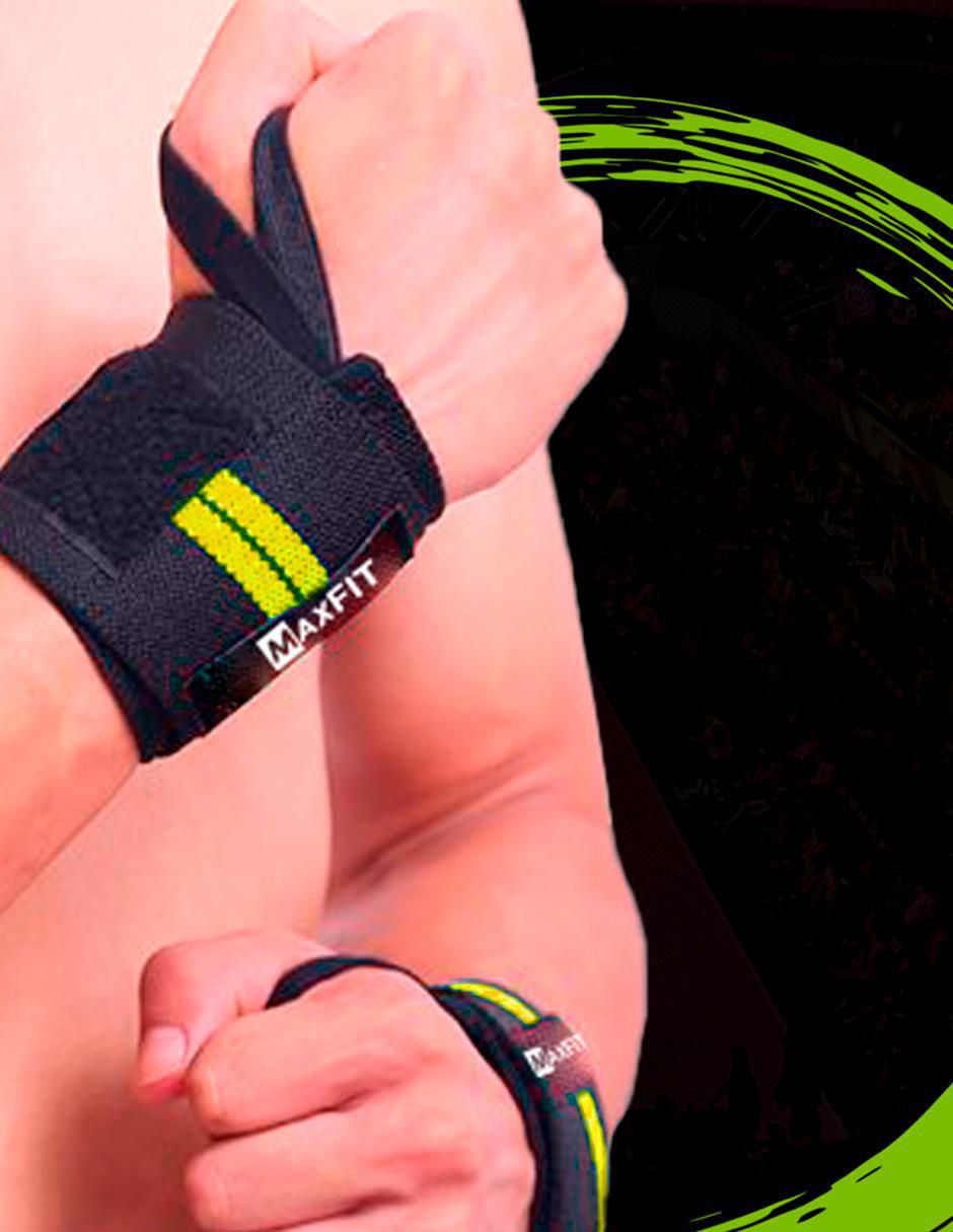 "muñequera deportiva" maxfit par de muñequera maxfit venda hw002