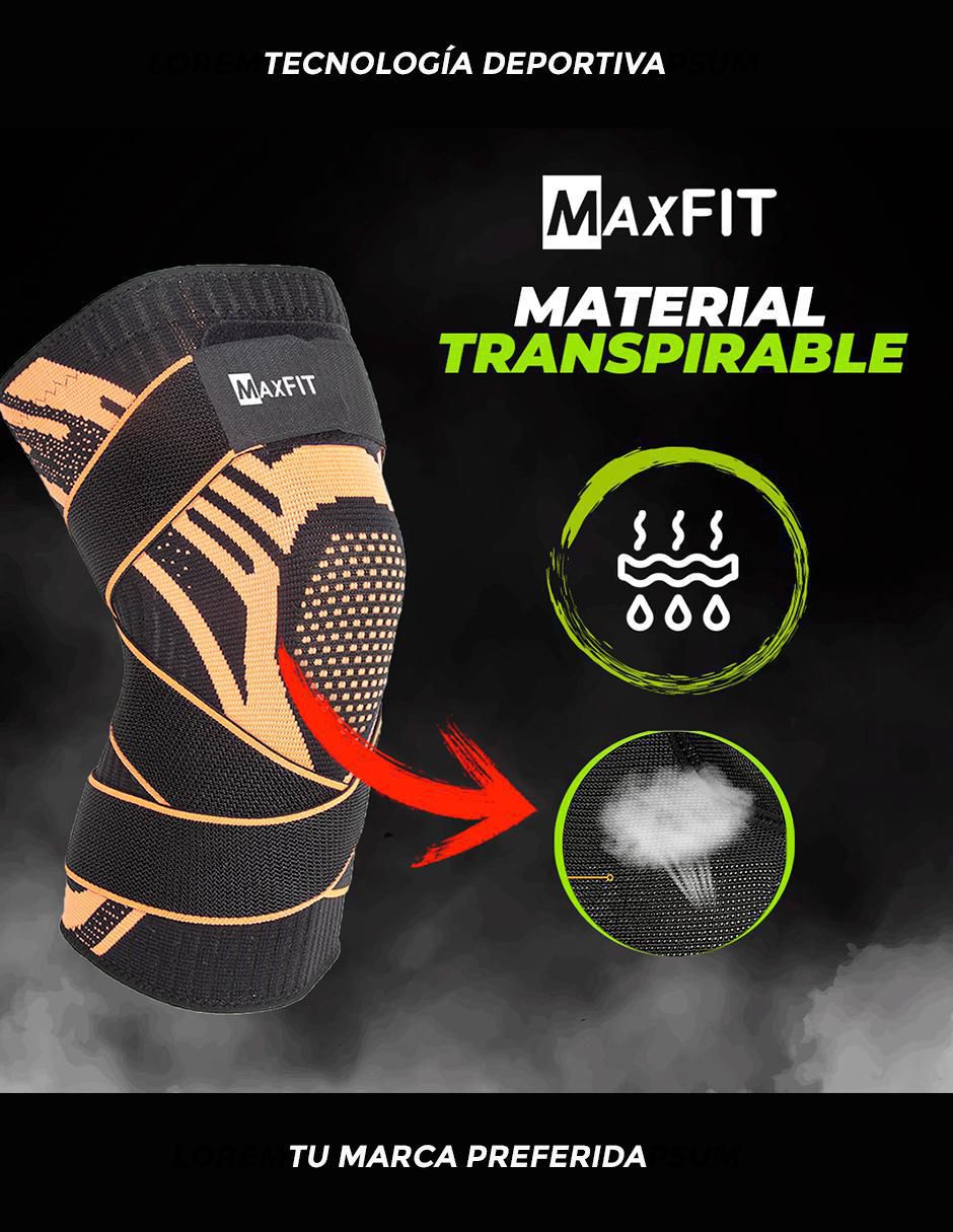 "rodillera" maxfit "de" poliéster