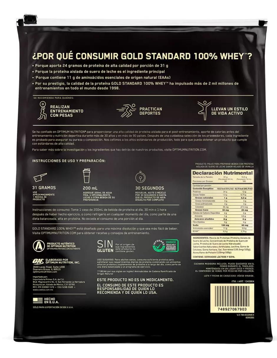 Gold Standard 100% Whey con proteína de suero de leche sabor chocolate de 2.4 kg