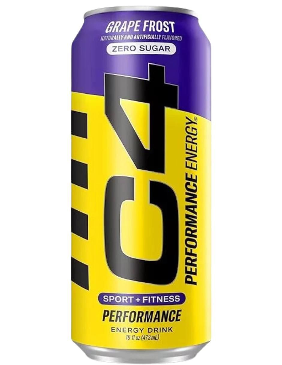 12 Latas C4 Suplmento Pre Entrenamiento Grape Frost Azucar Free Cellucor con l-arginina sabor uva de 470 ml 2