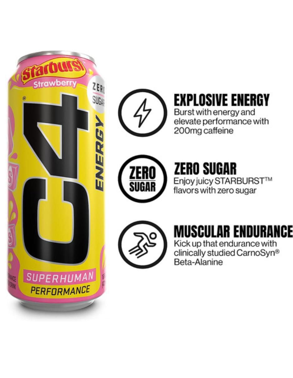 C4 Performance Energy con l-arginina sabor fresa de 470 ml 3