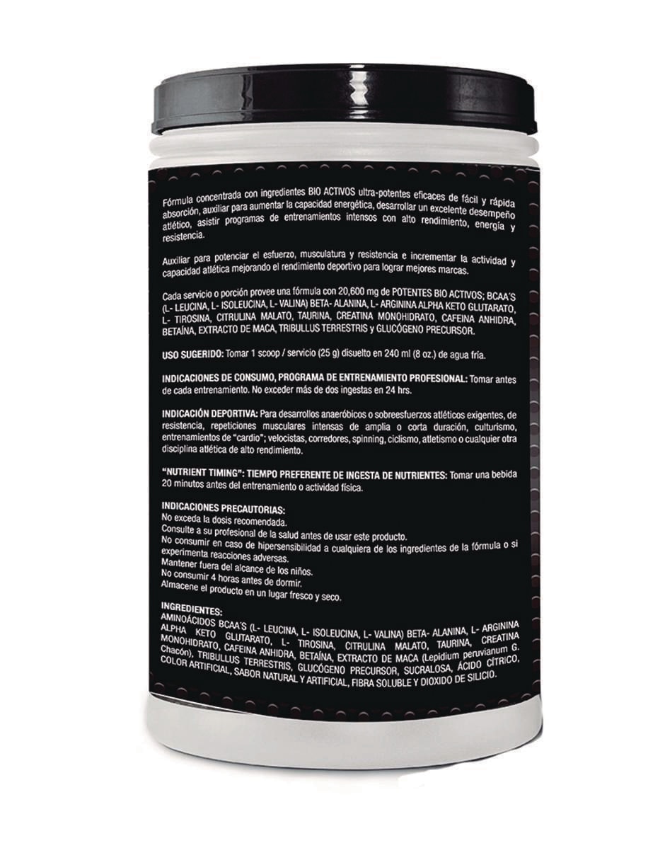 Pre Workout High Performance con aminoácidos y electrolitos sabor mango de 600 g 3