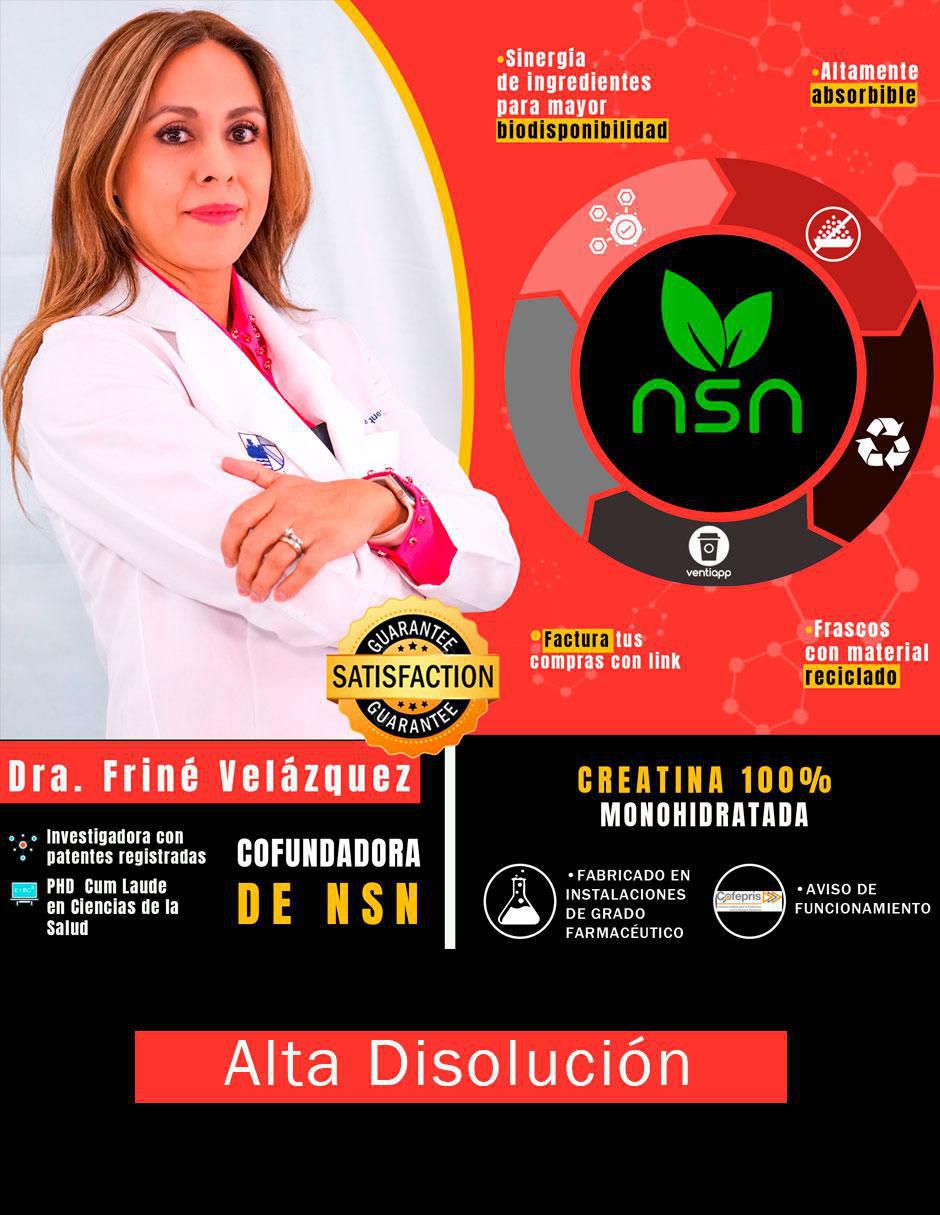 Creatina Monohidratada NSN Creatina Pura de 450 g 4