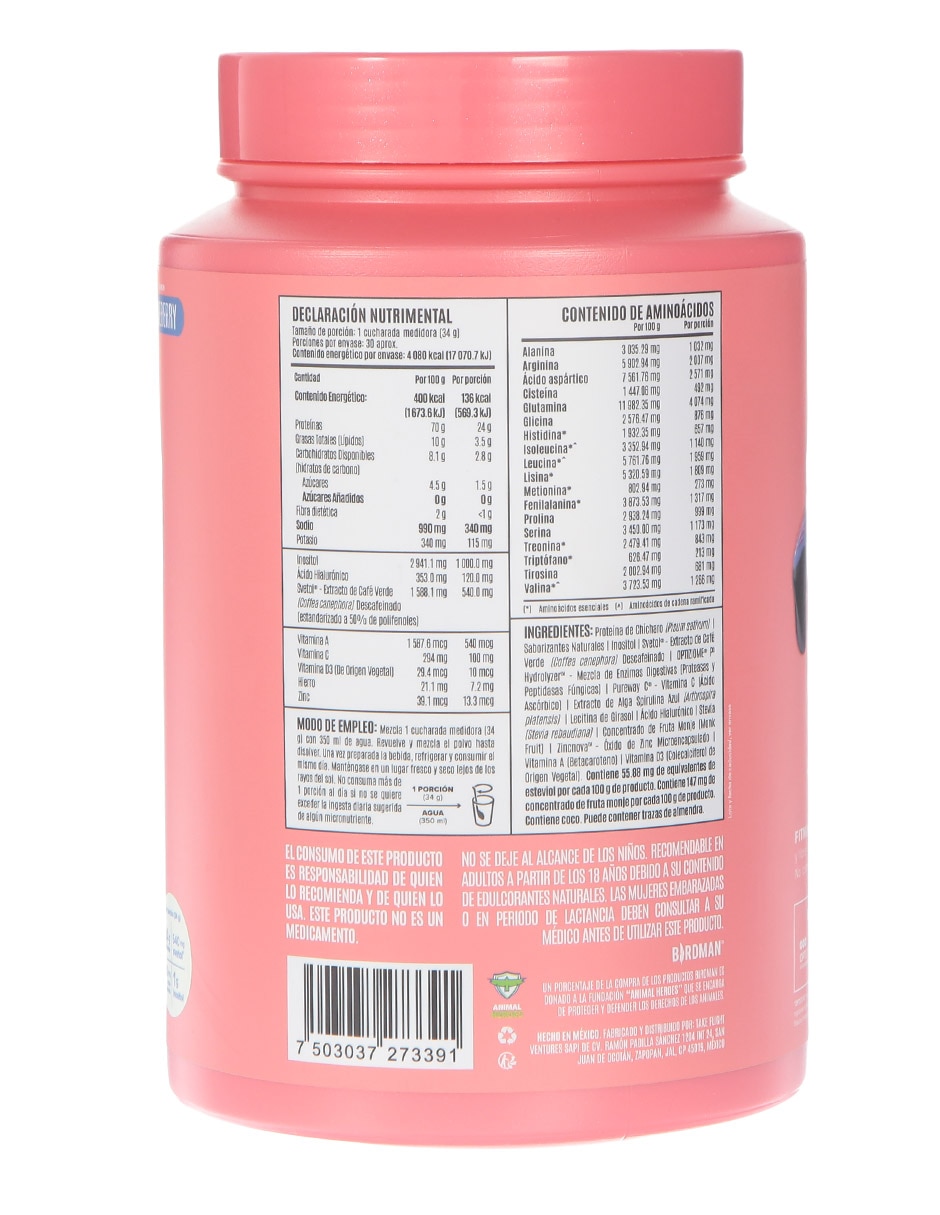 Fitimngo con inositol sabor blueberry de 1020 g 3