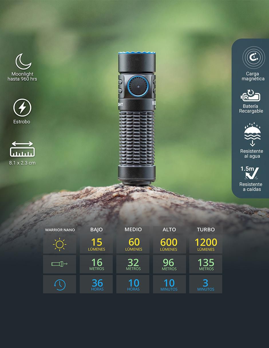 Linterna de bolsillo Warrior nano recargable 2
