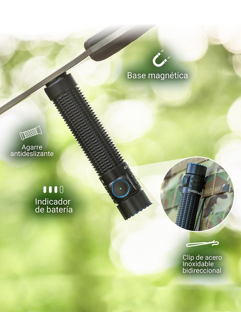 Linterna de mano Warrior mini 3 recargable 3