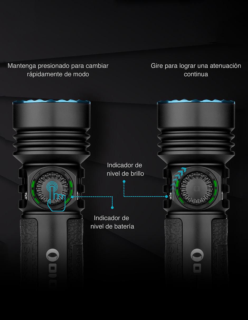 Linterna de mano Seeker 4 pro recargable 5