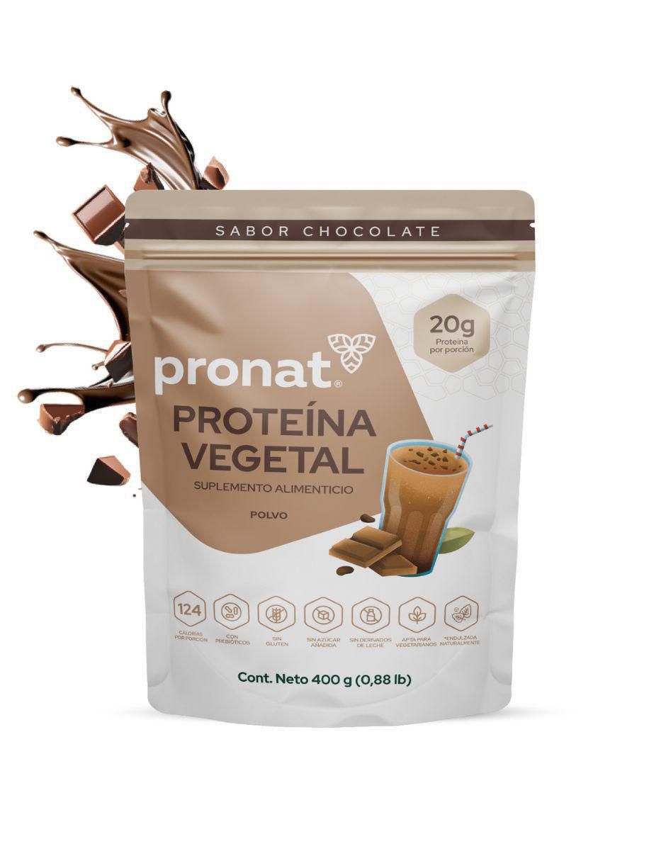 Suplemento proteína vegetal con proteína de arroz, proteína de chícharo y probióticos sabor chocolate de 400 g 8