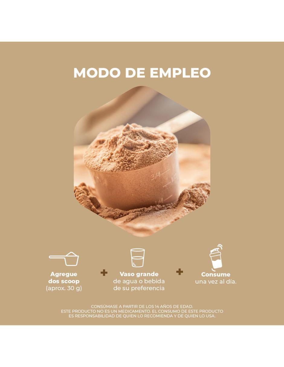 Suplemento proteína vegetal con proteína de arroz, proteína de chícharo y probióticos sabor capuccino de 400 g 7