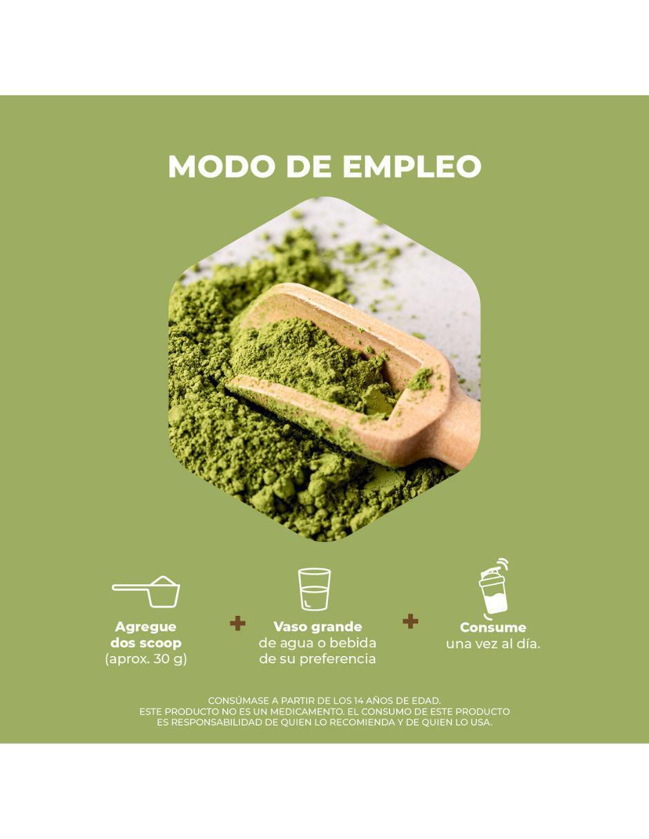 Suplemento proteína vegetal con proteína de arroz, proteína de chícharo y probióticos sabor matcha de 30 g 9
