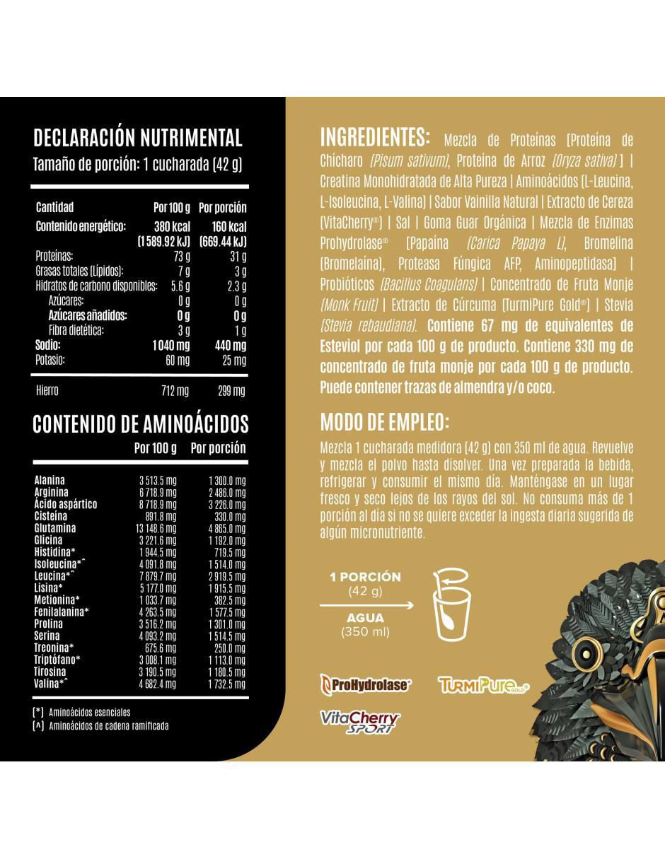 Proteína Vegetal Falcon Performance Golden Birdman sabor vainilla de 1.9 kg 2