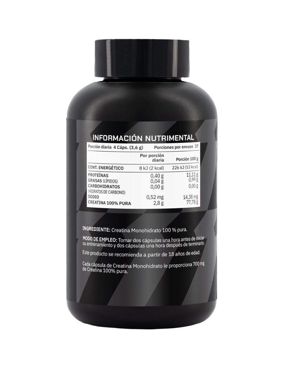Suplemento Creatina monohidrato de 150 cápsulas 3