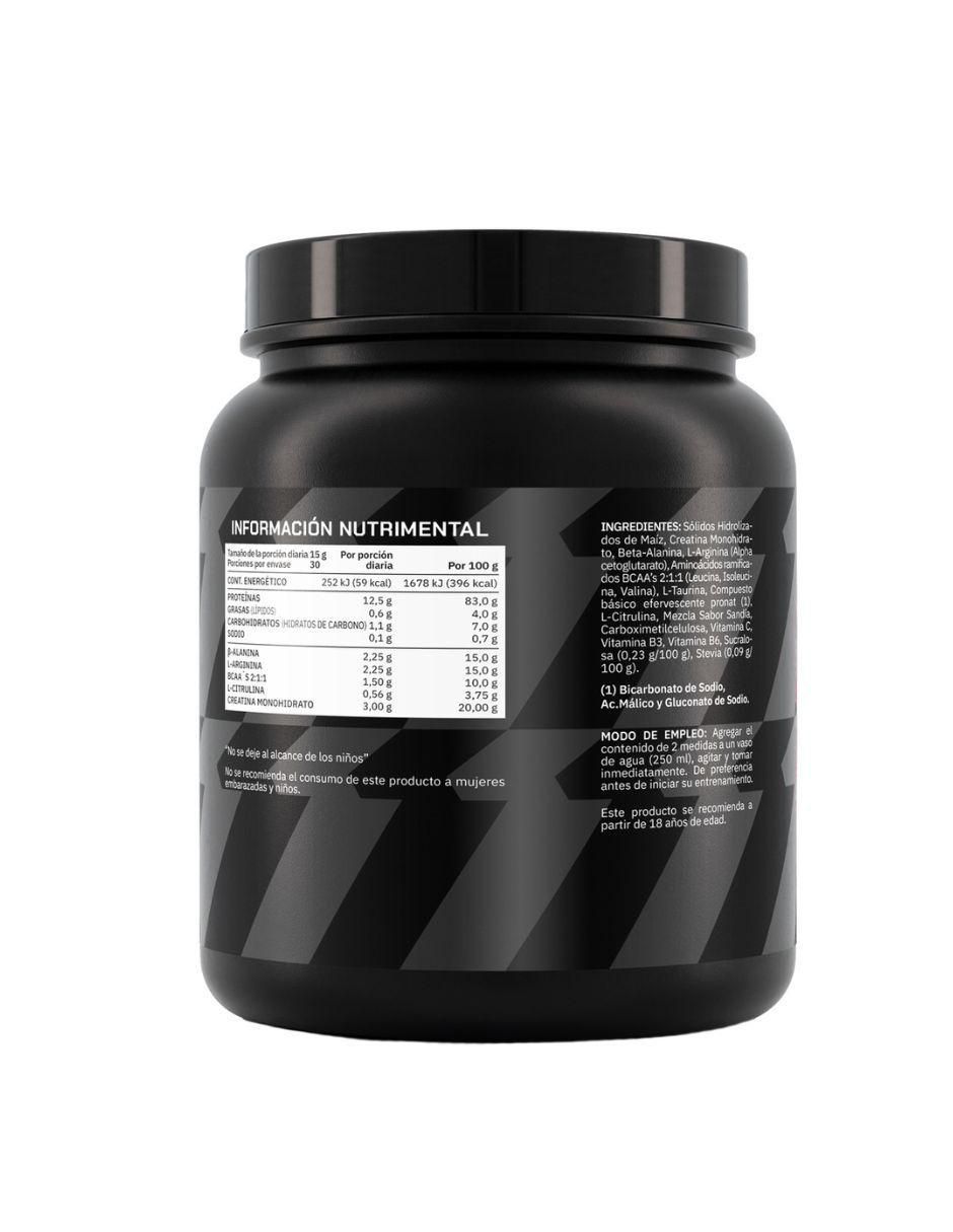 Suplemento Pre Workout Prowinner con creatina sabor sandia de 450 g 3