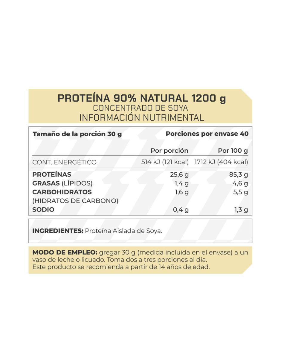 Suplemento Proteína 90% Concentrado de Soya Prowinner sabor natural de 1.2 kg 3