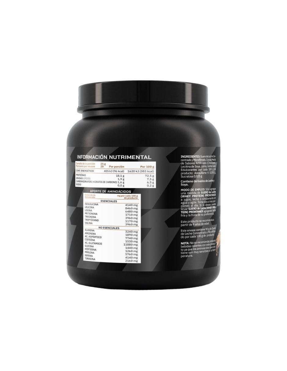Suplemento Suero de leche Prowinner sabor chocolate de 500 g 4