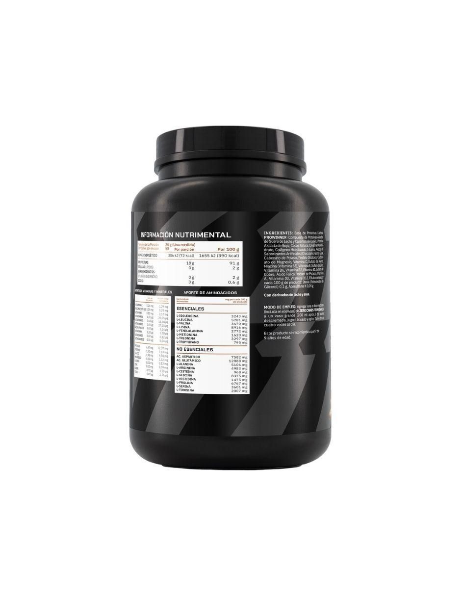 Suplemento Zero carbs Prowinner con proteína de suero de leche sabor chocolate de 1 kg 4