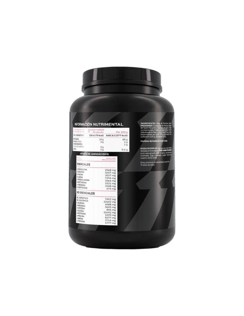 Suplemento Zero carbs Prowinner con proteína de suero de leche sabor fresa de 1 kg 5