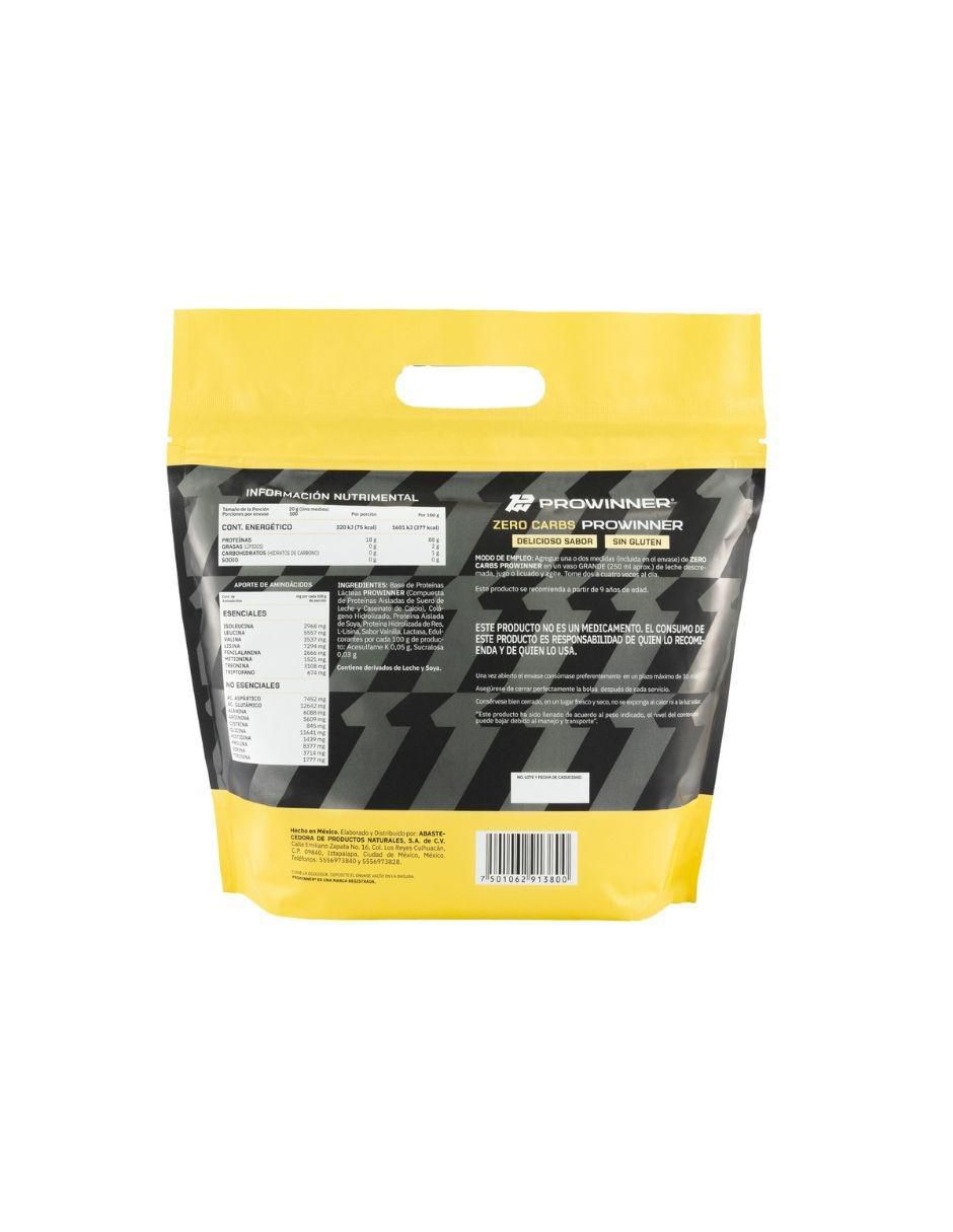Suplemento Zero carbs Prowinner con proteína de suero de leche sabor vainilla de 2 kg 4