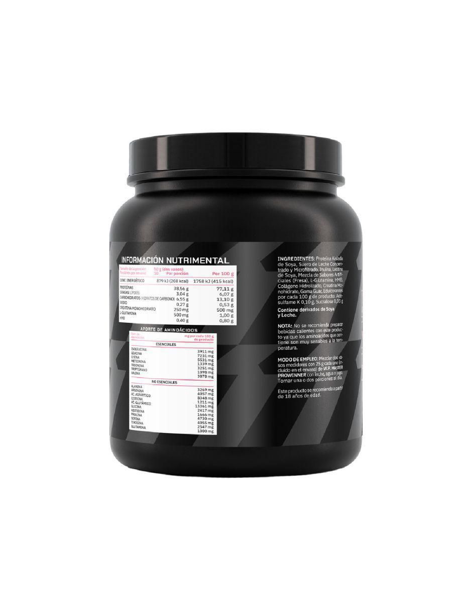 Suplemento WP Master (Whey protein) Prowinner con colágeno sabor fresa de 500 g 3