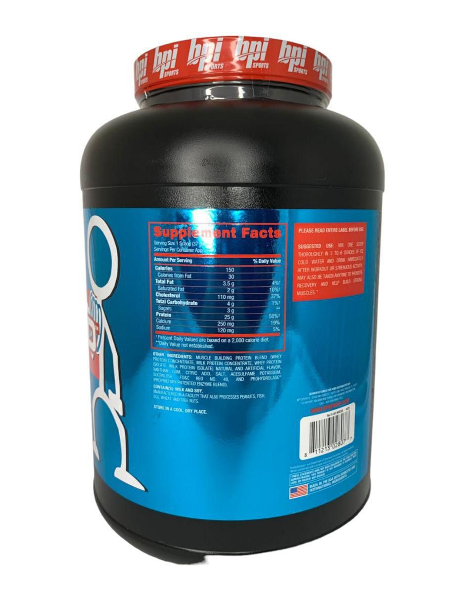 Whey Hd Bpi Sport Con Suero De Leche Hidrolizado sabor fresa de 1.9 kg 2