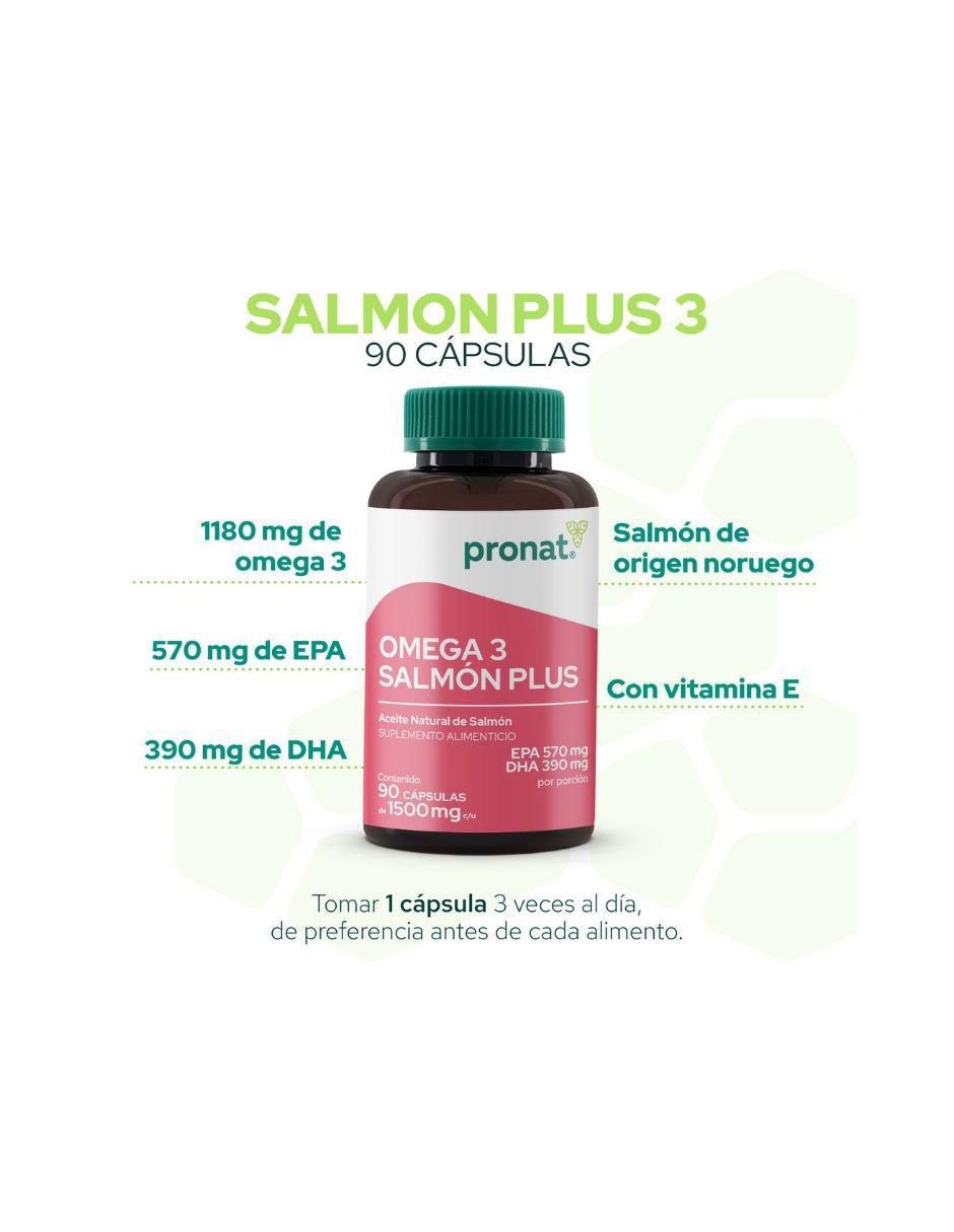 Omega 3 Salmón Plus con omega 3, aceite de salmón, dha y epa 3