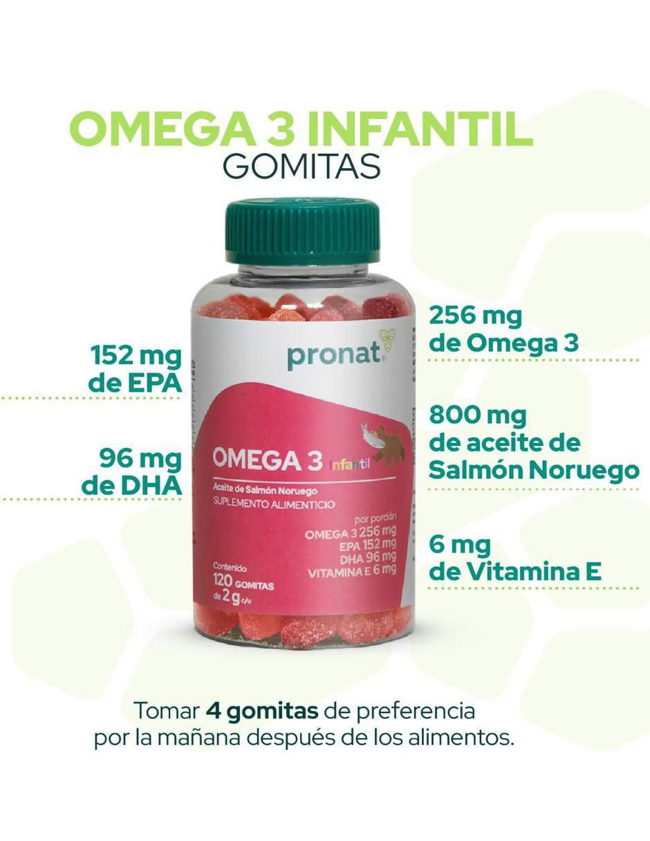 Suplemento Omega 3 infantil con omega 3, dha, epa y vitamina e sabor diferentes sabores de 120 gomitas 8