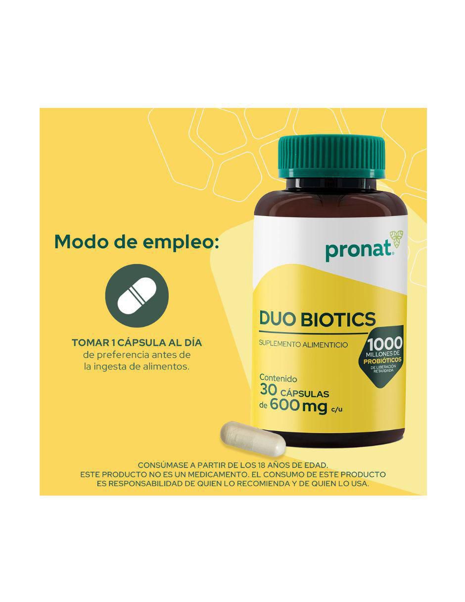 Suplemento Duo Biotics Pronat de 30 cápsulas 2