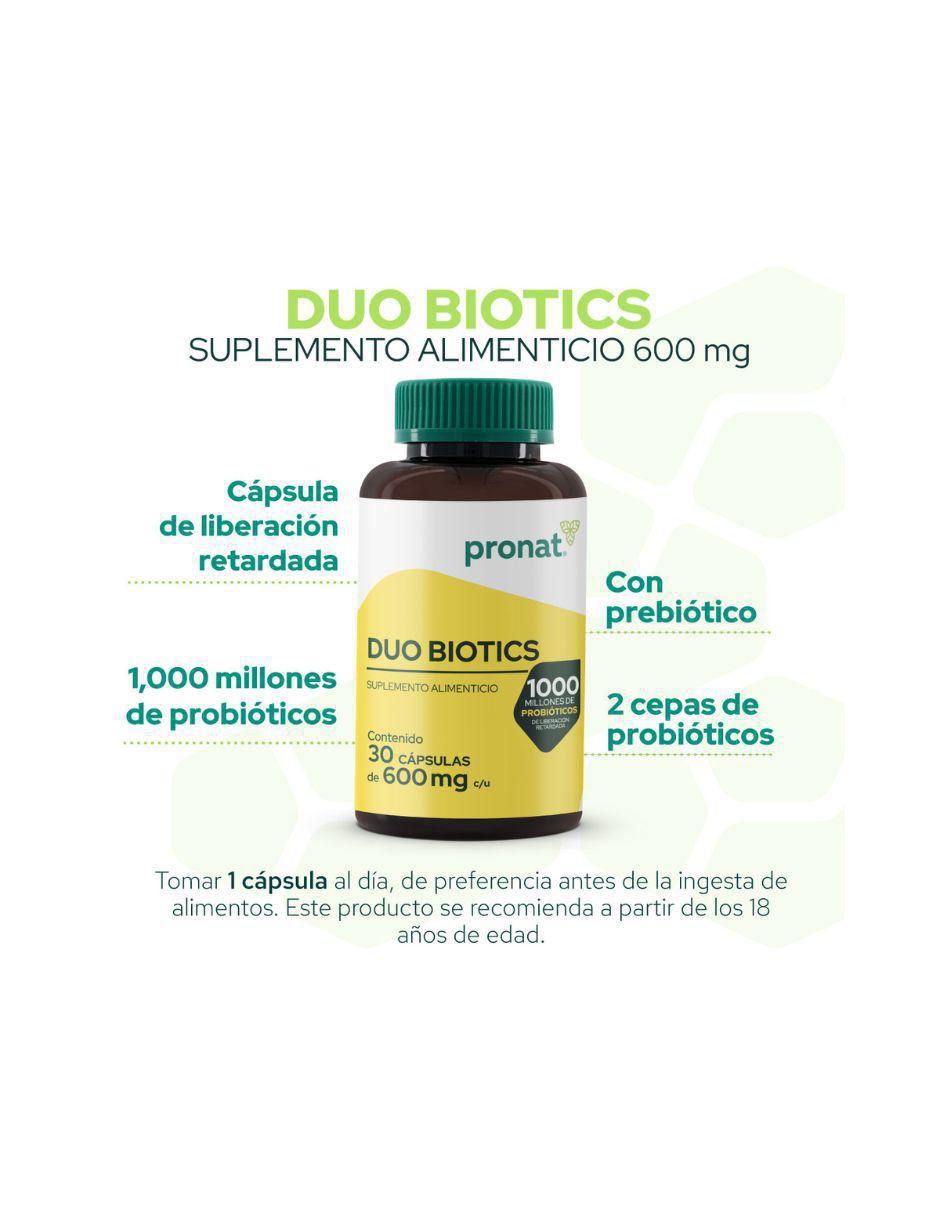 Suplemento Duo Biotics Pronat de 30 cápsulas 4