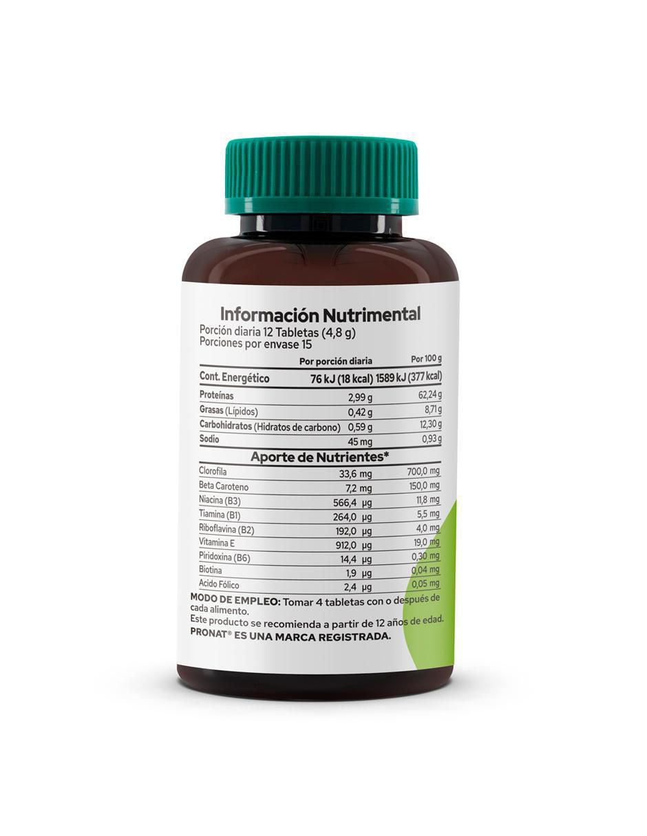 Suplemento Alga spirulina Pronat de 180 cápsulas 6
