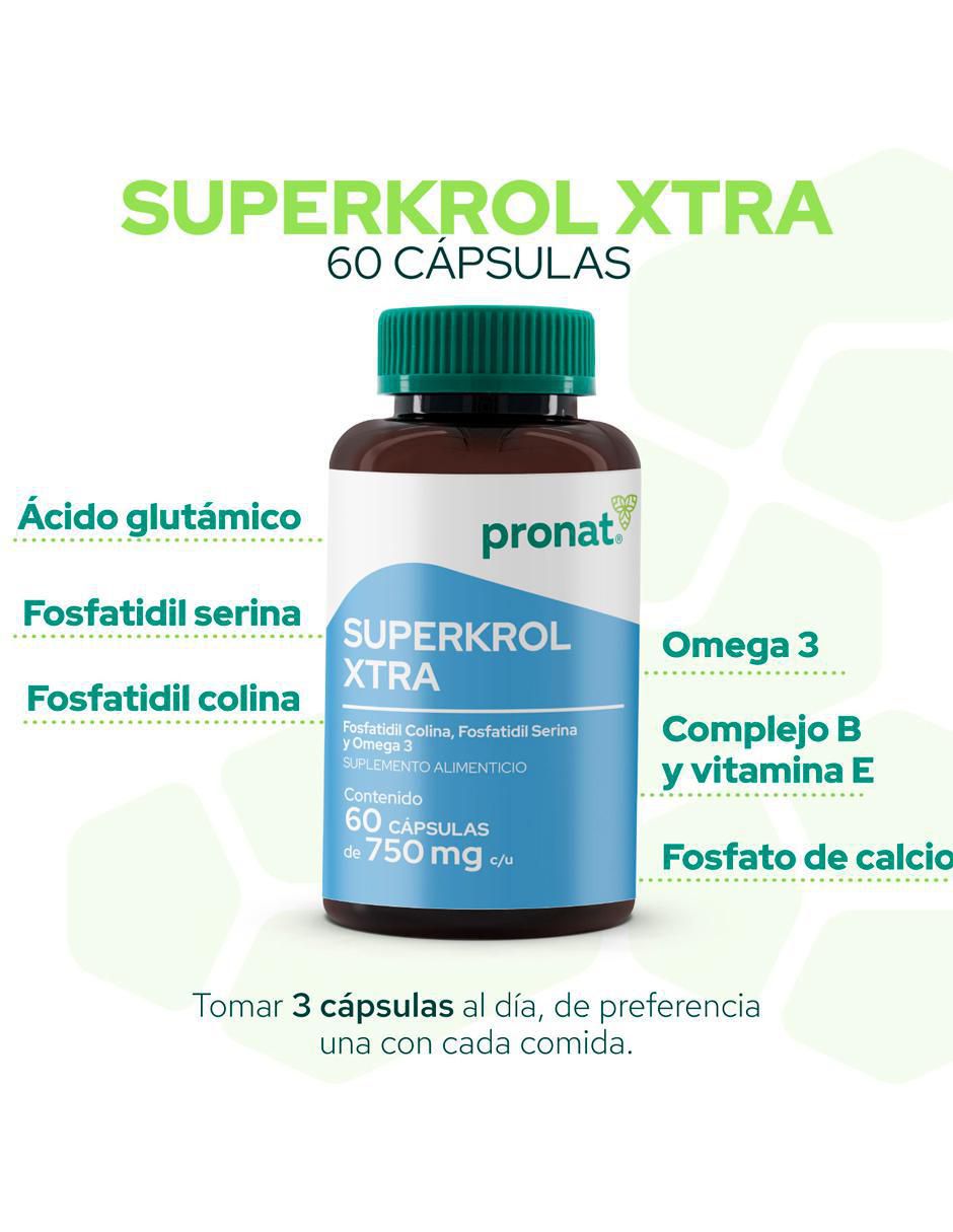Suplemento SuperKrol Xtra Pronat con omega 3 de 60 cápsulas 4