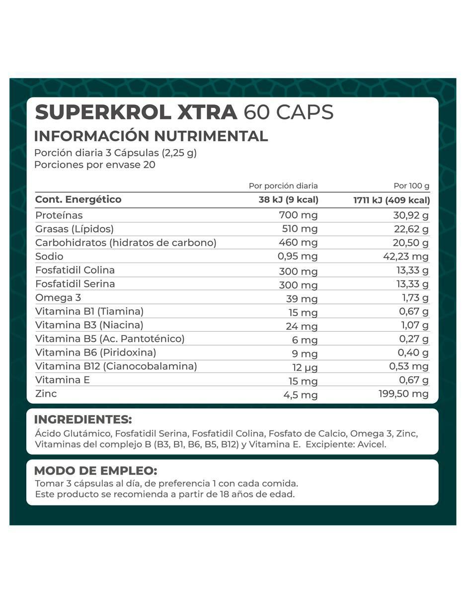 Suplemento SuperKrol Xtra Pronat con omega 3 de 60 cápsulas 5