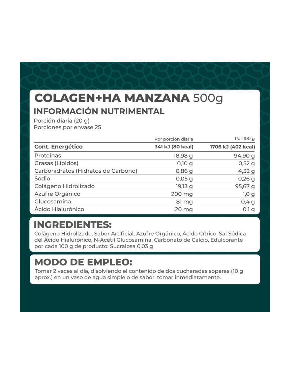 Suplemento Colagen + HA Pronat sabor manzana verde de 500 g 5