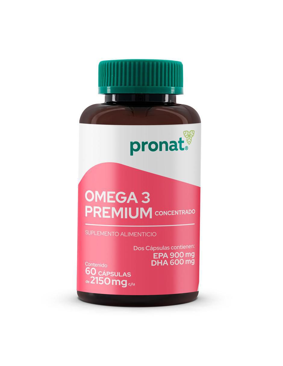 Omega 3 Premium con dha, epa y vitamina e sabor menta - hierbabuena de 60 cápsulas