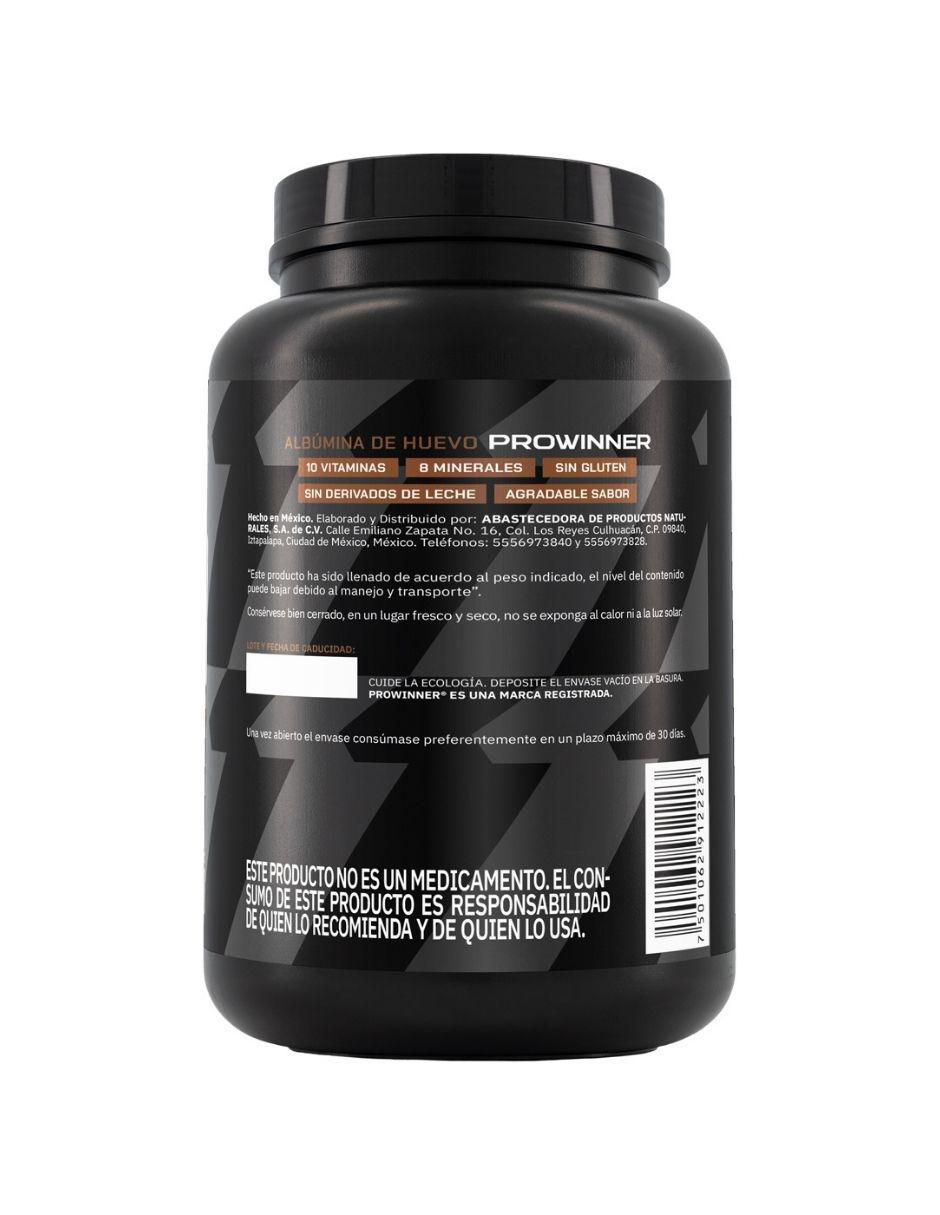 Suplemento Albumina de huevo ProWinner sabor chocolate de 1.2 kg 3