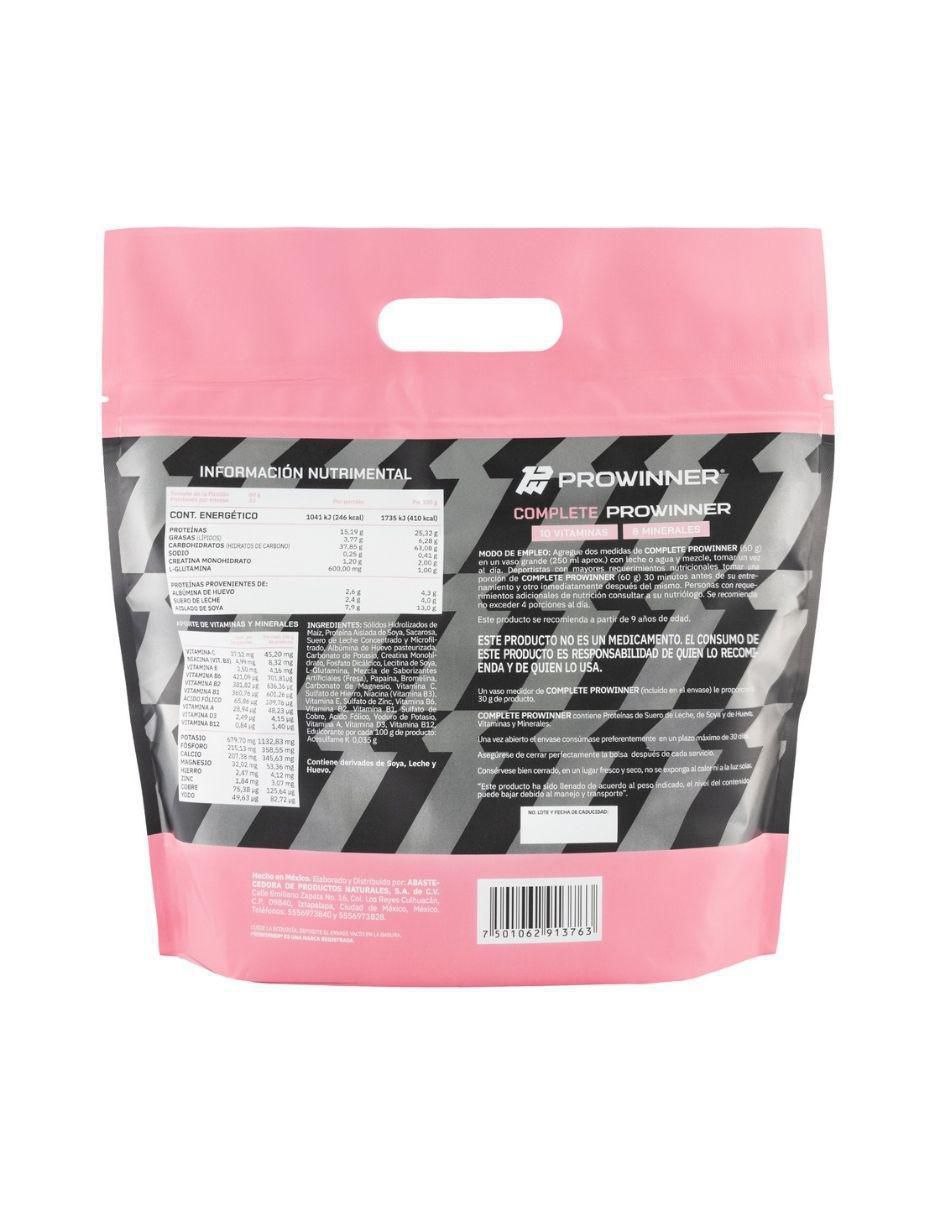 Suplemento Complete ProWinner sabor fresa de 2 kg 3