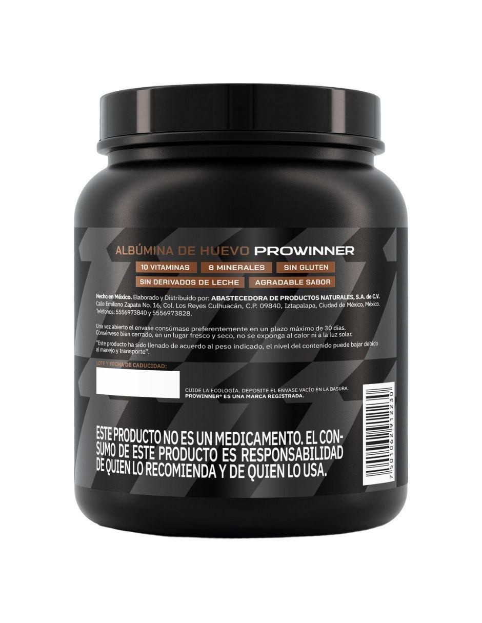 Suplemento Albumina de huevo ProWinner sabor chocolate de 500 g 3