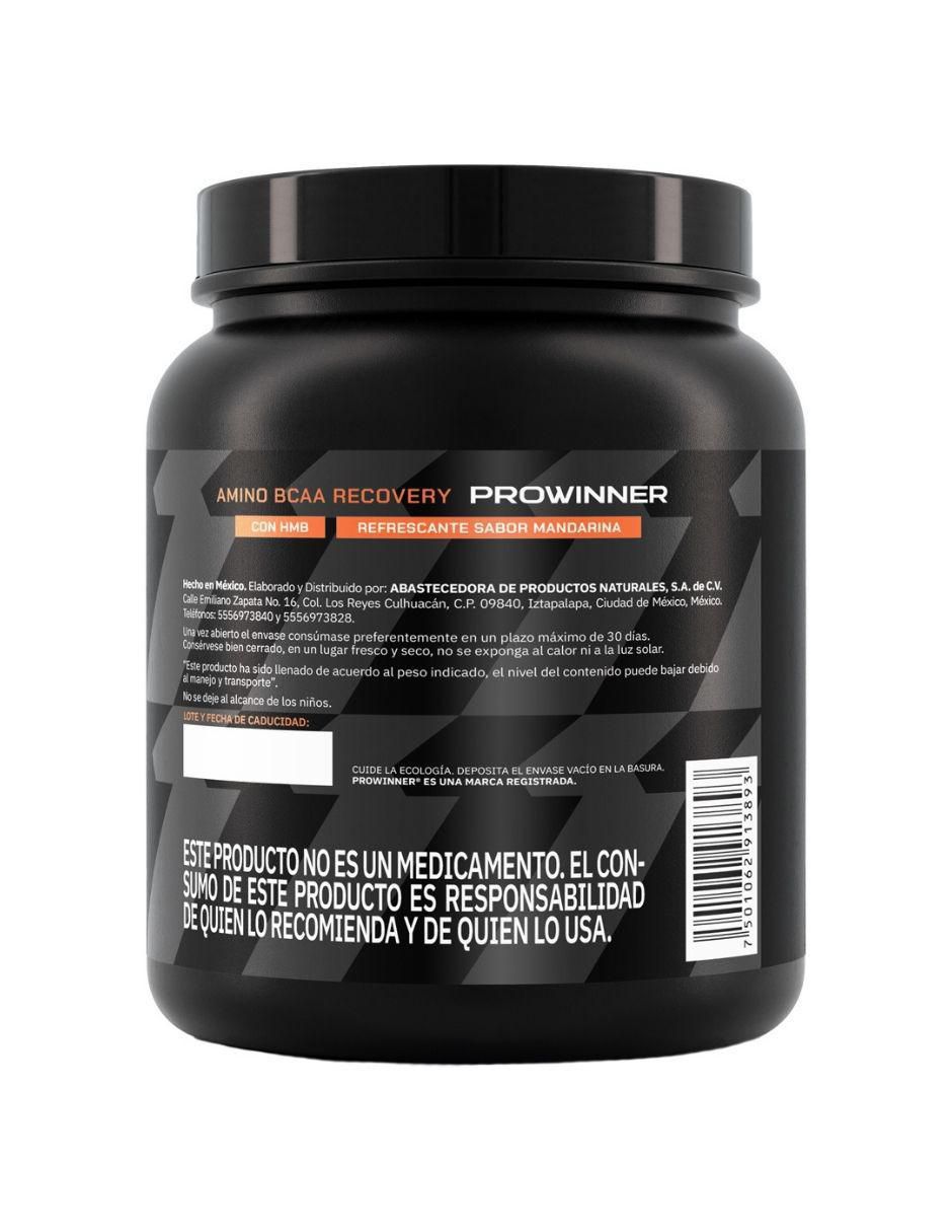 Suplemento Amino BCAA Recovery ProWinner sabor mandarina de 400 g 4