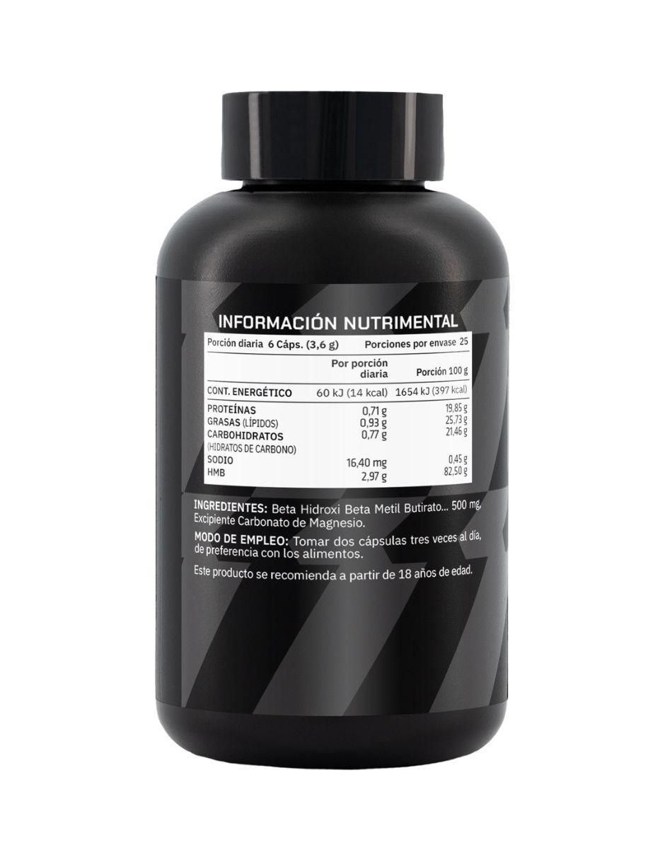 Suplemento HMB (Hidroxil Metil Butirato) de 150 cápsulas 3